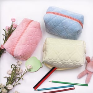 1 Piece Simple Series Cute Heart Polyester Women's Makeup Bags h5 Picture3